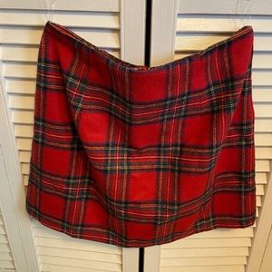 Holiday plaid skirt